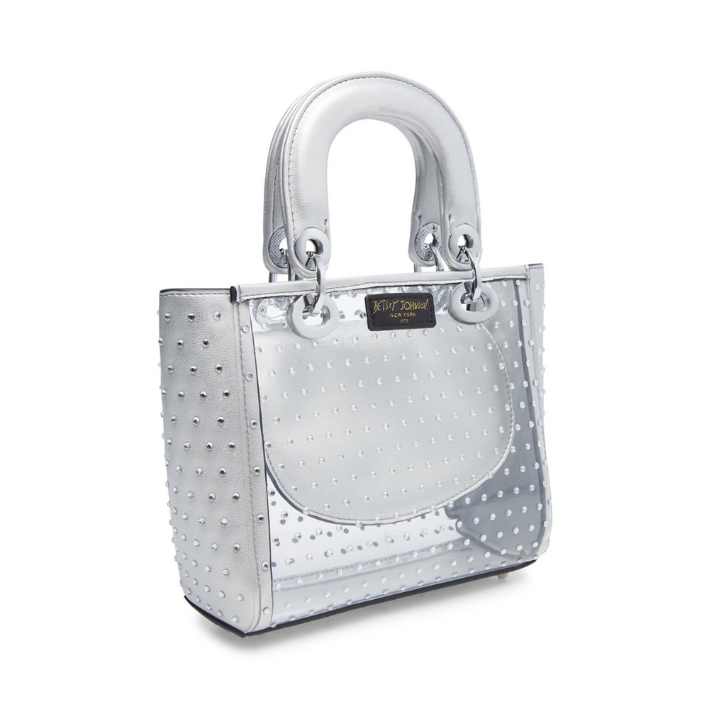 Betsey Johnson NWT Silver Bag - Picture 5 of 6